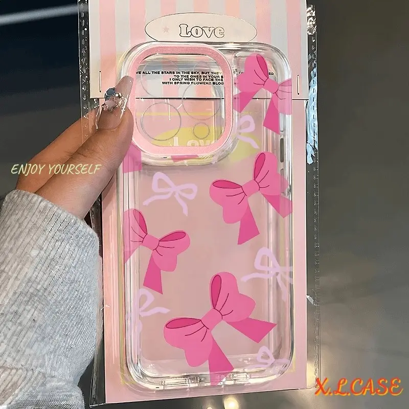 Casing Tahan Guncangan Ikatan Simpul Bagus Kompatibel Untuk IPhone 7Plus XR 16 11 15 Pro 13 11 15 Pro Max 14 12 Pro Max 7 X 6 8 6s 16 15 Plus XS Max SE 2020 Penutup Belakang TPU Lembut Transparan