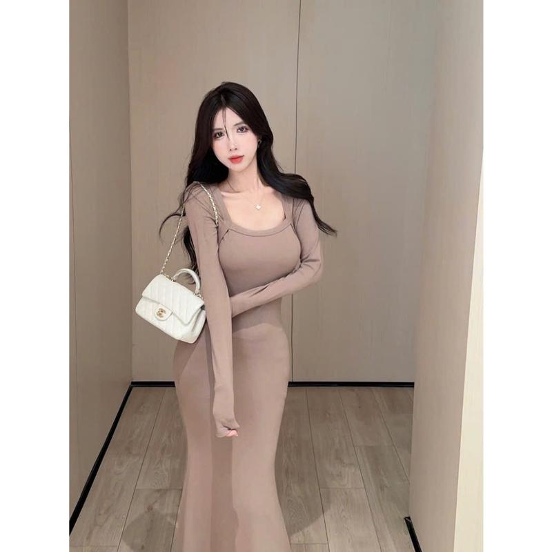 Đầm Body Nữ Tay Dài, Cổ Vuông Gợi Cảm, Phù Hợp Dự Tiệc TTGB0532 5