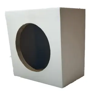 Speaker Boks Kotak Ukuran 6 Inch Warna Putih, Dimensi 20cm x 20cm x 15cm