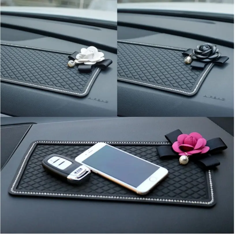 Antiselip Antislip Selip Slip Mat Dashboard Mobil DAD Bunga Passion Flower Daisy Premium Import Ukuran BESAR dan KECIL