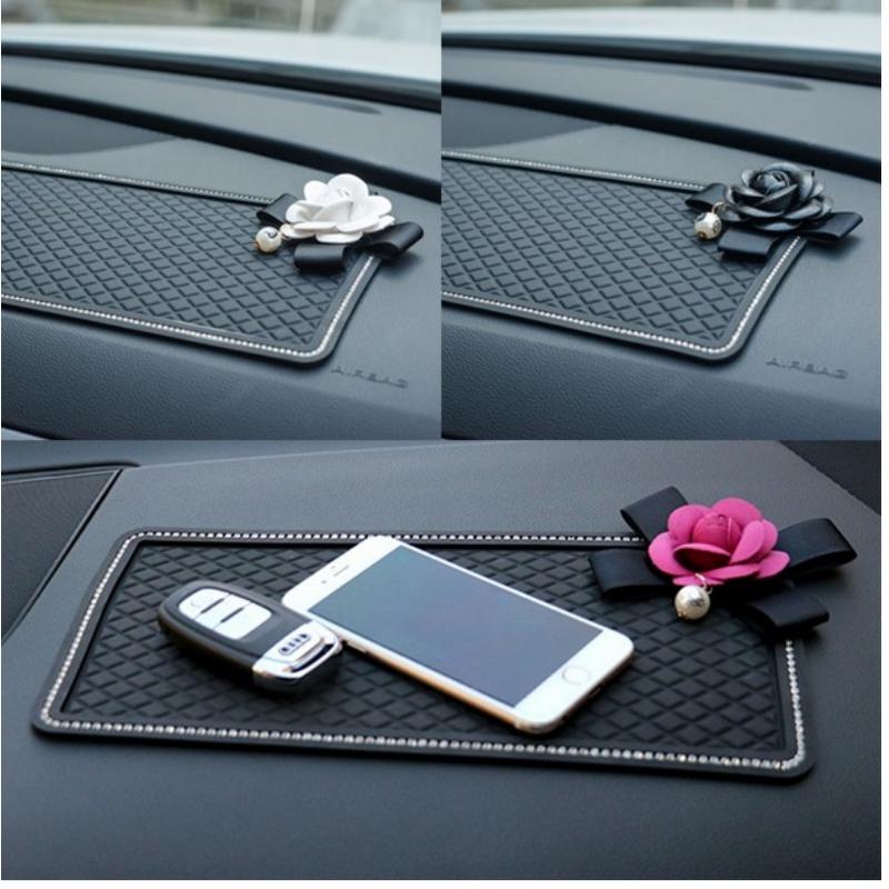 Antiselip Dashboard Mobil DAD Bunga Passion Flower Daisy Premium Import BESAR 29.5 x 15cm 0