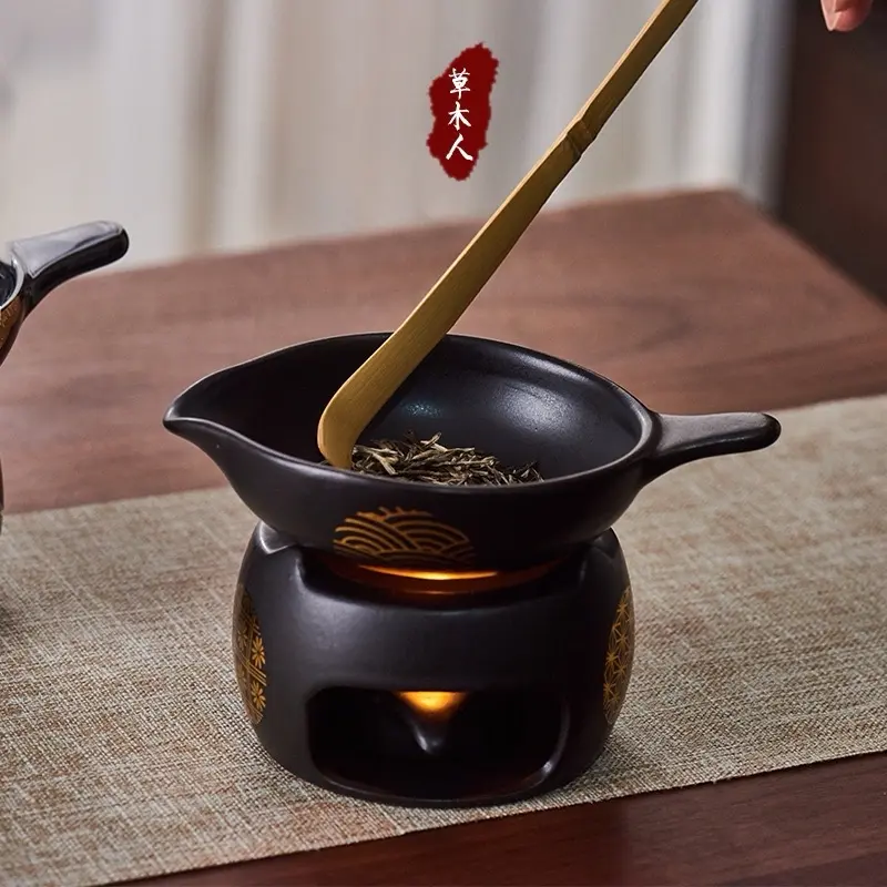 Bếp rang trà bằng gốm mini, nhỏ gọn, tiện lợi 4