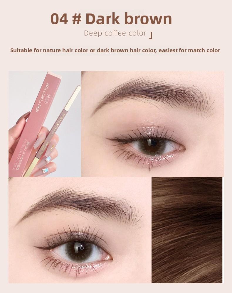Product Introduction of Helen Beauty New Dual-Head Eyebrow Pencil Waterproof Non-Smudge Genuine Sweat-Proof Long-Lasting Sketch Makeup 6