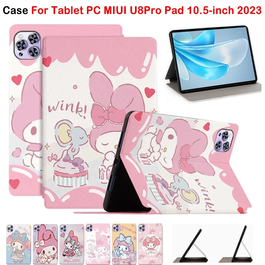 เคสแท็บเล็ต, หนัง PU คุณภาพสูง, กันเหงื่อ, กันลื่น, สำหรับแท็บเล็ต PC MIUI u8pro pad 10.5 นิ้ว, ปี 2023, การออกแบบขาตั้ง Crayon Shin-chan ทันสมัย, ฝาครอบพลิก
