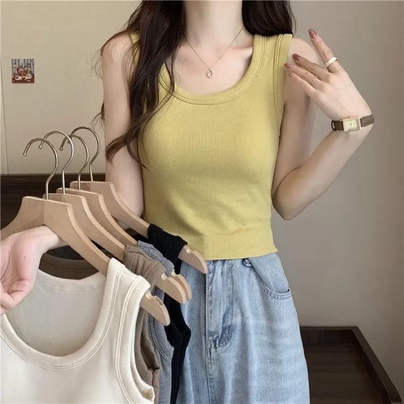 Áo Bra Gân Tuyết Cổ Vuông Siêu Tôn Dáng, Áo Có Đệm Mút Quảng Châu Top Nữ A10