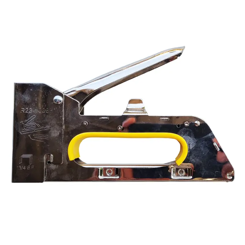 Staples Tembak Gun Tacker Powerful Stapler - Silver Alat Kayu | Stapler Steples Stepler 1