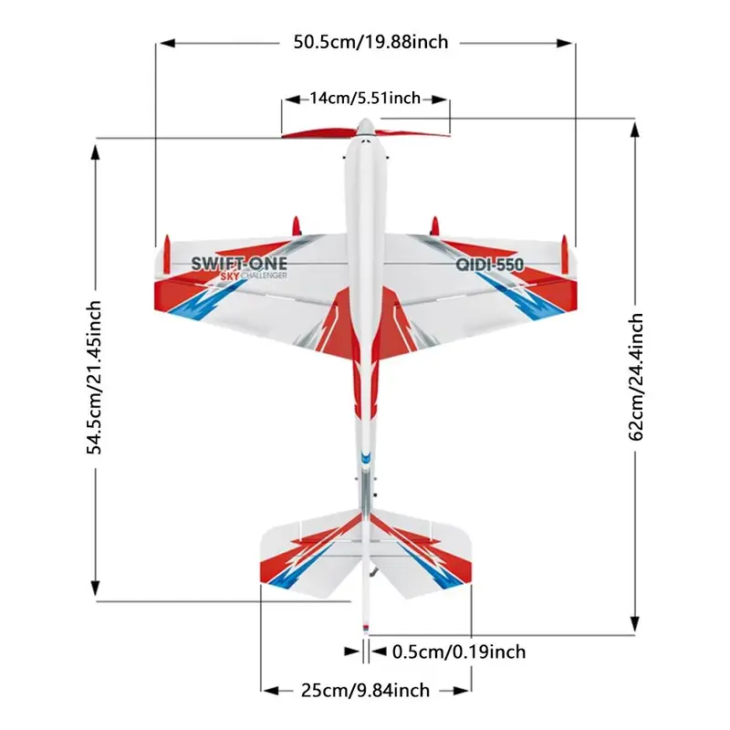 RC Aircraft, 2.4G Remote Control Aircraft, 3D Stunt Glider EPP Foam Brushless Motor Remote Control Aircraft Model Toy, Birthday Gift 1
