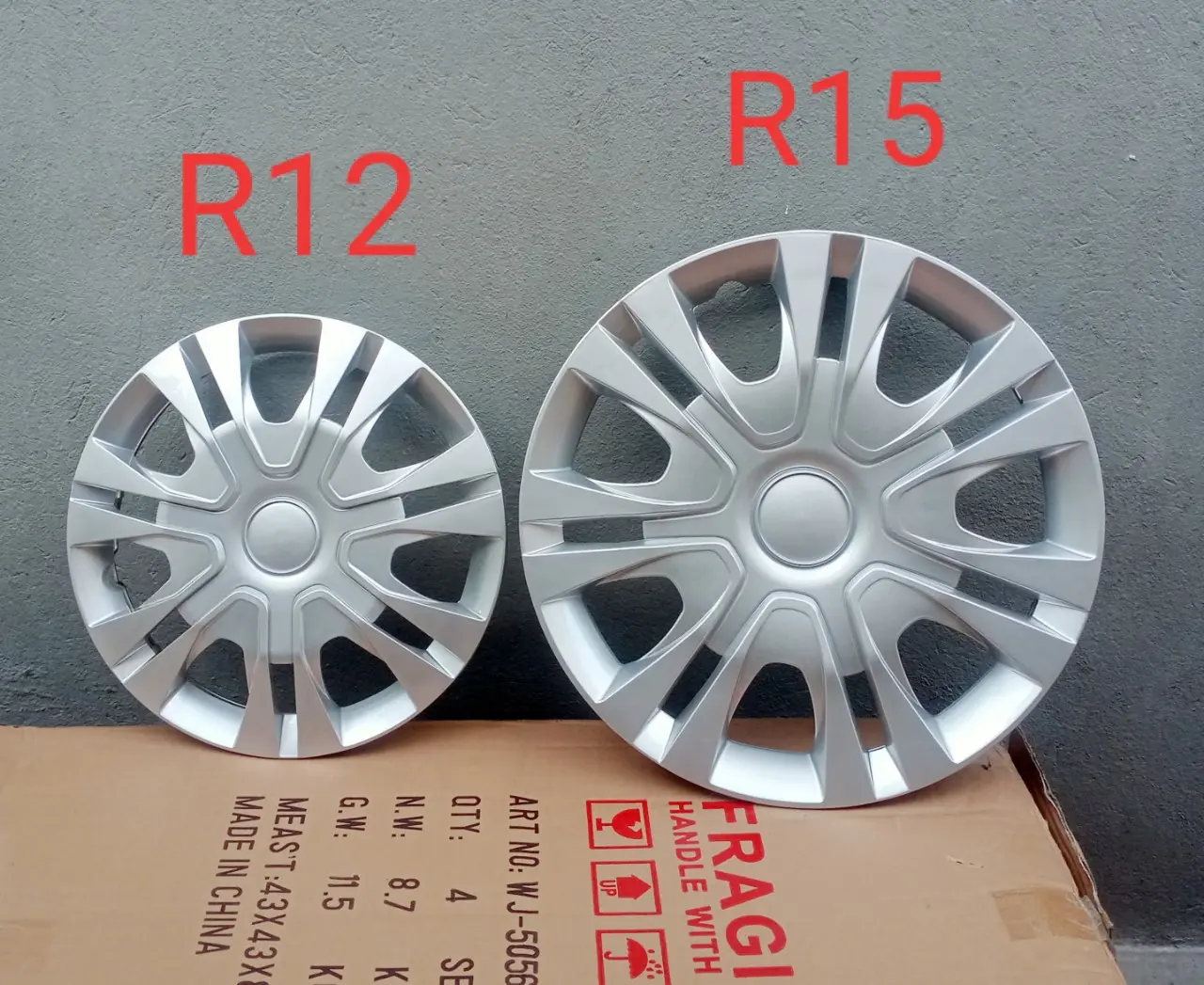 Ốp mâm lazang  kích cỡ 15 inch và 12 inch - 13 và 15 - 14 và 12 ốp chụp mâm xe tải bánh trước R15 và bánh sau - 12 phụ tùng phụ kiện ô tô Đồ Chơi chụp  mâm ốp  lazang  i10 - h150 - porter2- k200 - k2700, k190- h100