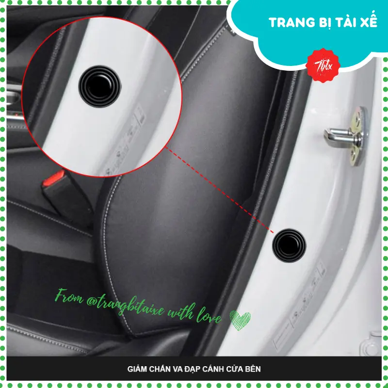 Nút giảm chấn Phụ Tùng ô tô giảm lực đóng cửa cánh bên nắp capo và nắp cốp xe miếng đệm giảm chấn silicon chống sốc xe hơi - NGC 5