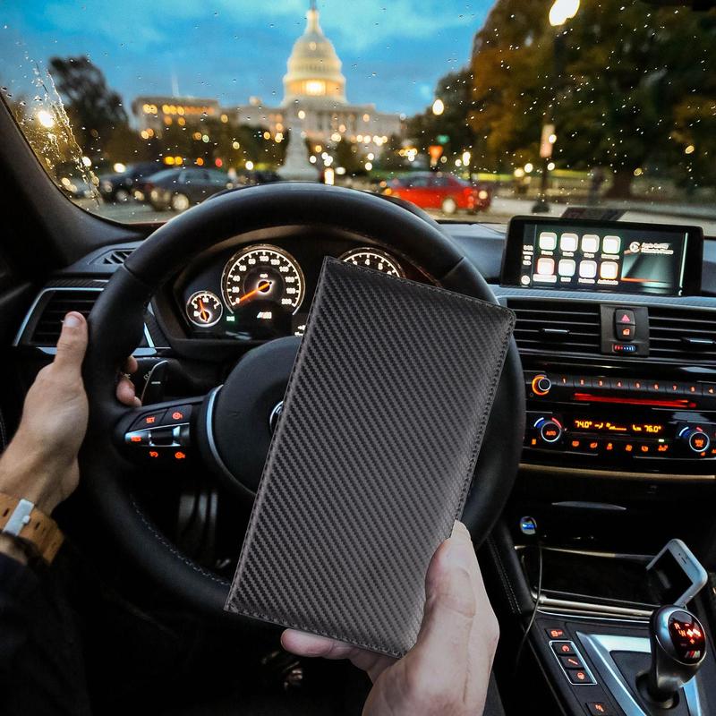 Car Registration & Insurance Card Holder, Vehicle License Document Compartment Card Holder, Interior Car Accessories for Women Men Teens, Men Gifts 2