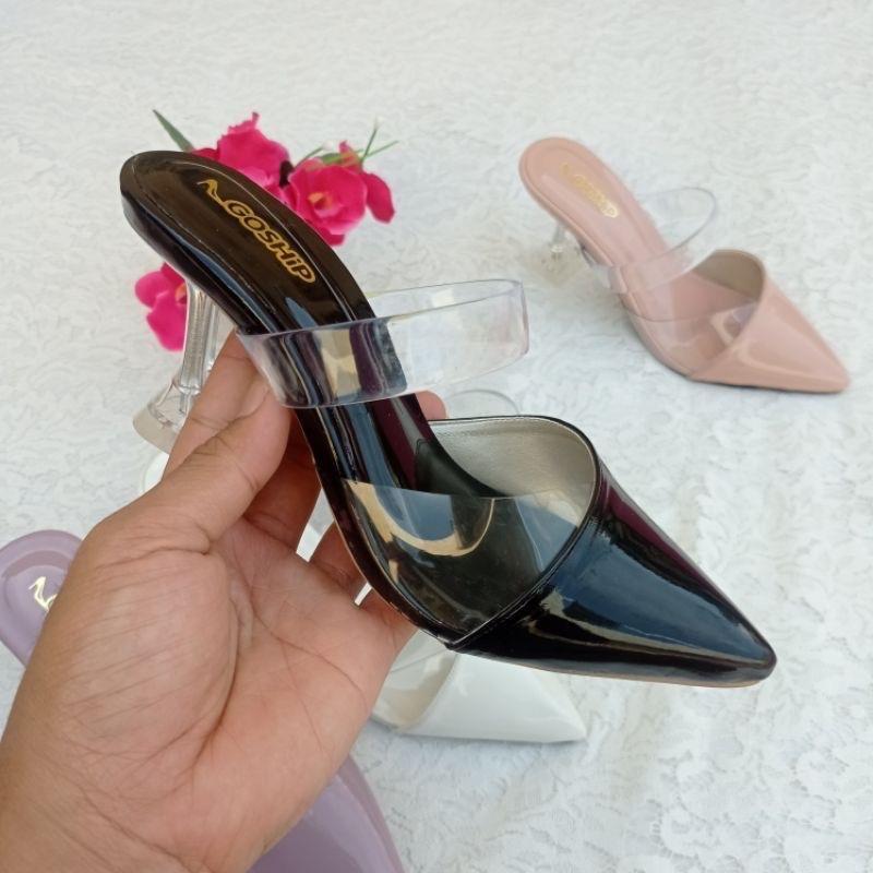 Sepatu Selop Heels Kaca 7 CM RD 43 1
