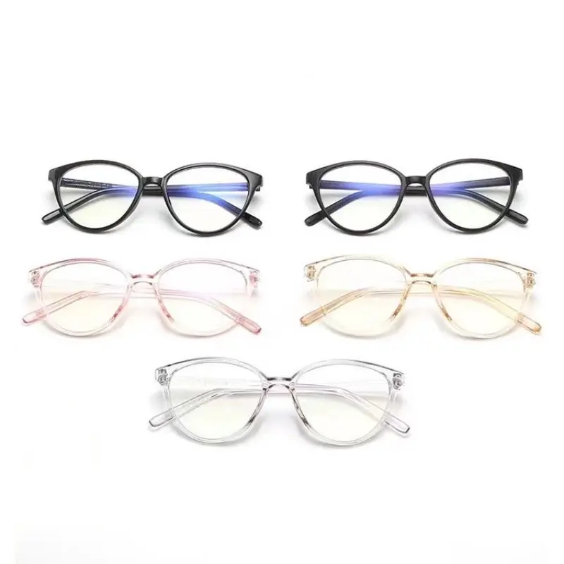 BISA COD F5538 Kacamata Anti Radiasi  / Kacamata Wanita Gaya / Kacamata Anti UV Hitam Lensa Plastik Putih Eyewear Glasses 4