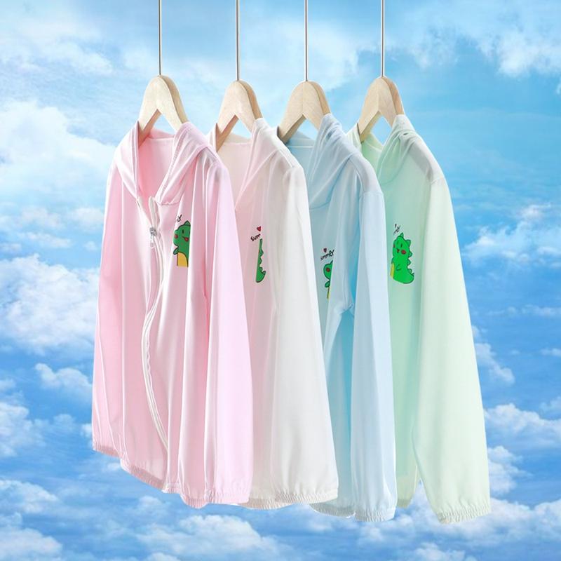 Summer children's sun protection clothing, ultra-thin and breathable skin clothing for boys and girls, beach sun protection clothing 1