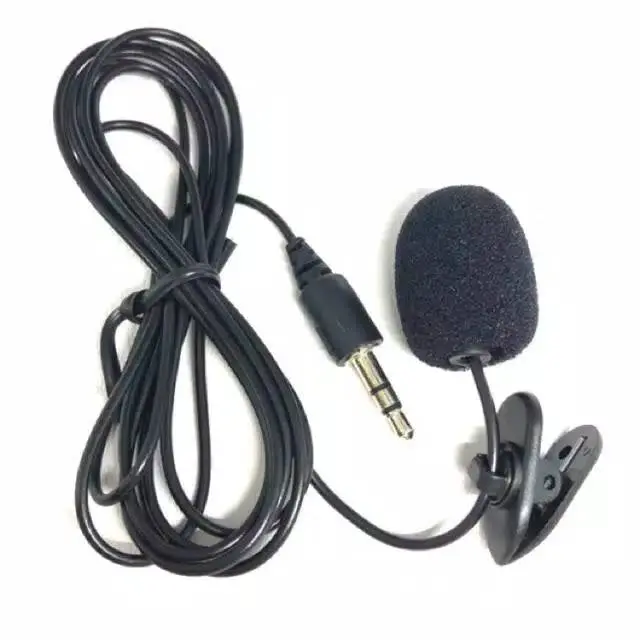 Mic HP Clip On Microphone Handphone 3.5mm with Klip Panjang Kabel 150cm Smartphone Laptop PC