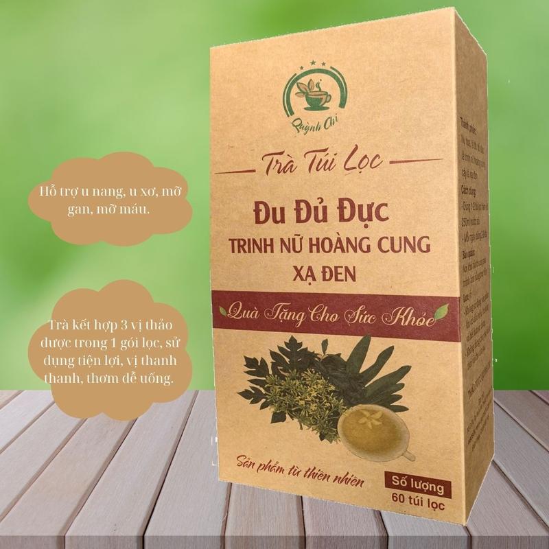 Trà túi lọc đu đủ đực - trinh nữ hoàng cung - xạ đen dạng hộp 60 túi lọc 0