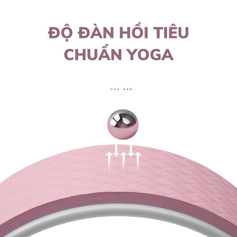 Vòng tập yoga cao cấp, kích thước 33x13cm, bề mặt in hoa Mandala, hỗ trợ các bài tập thể hình, gym, thể thao, yoga Tập Thể Dục 2