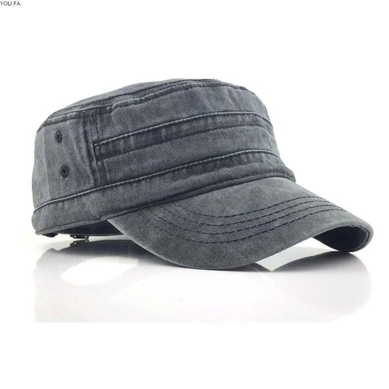 Plain Casual Vintage Unisex Male Flat Hat Men's  Cap Polyester 0