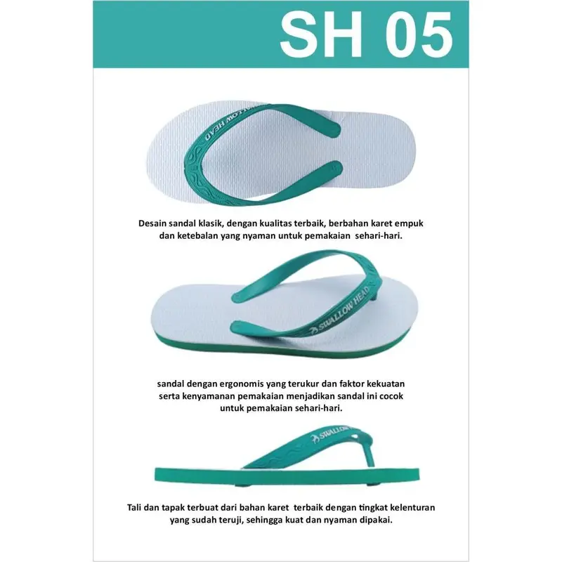 TRENDY Sandal Swallow Head Putihan - Kuning, 9.5 1