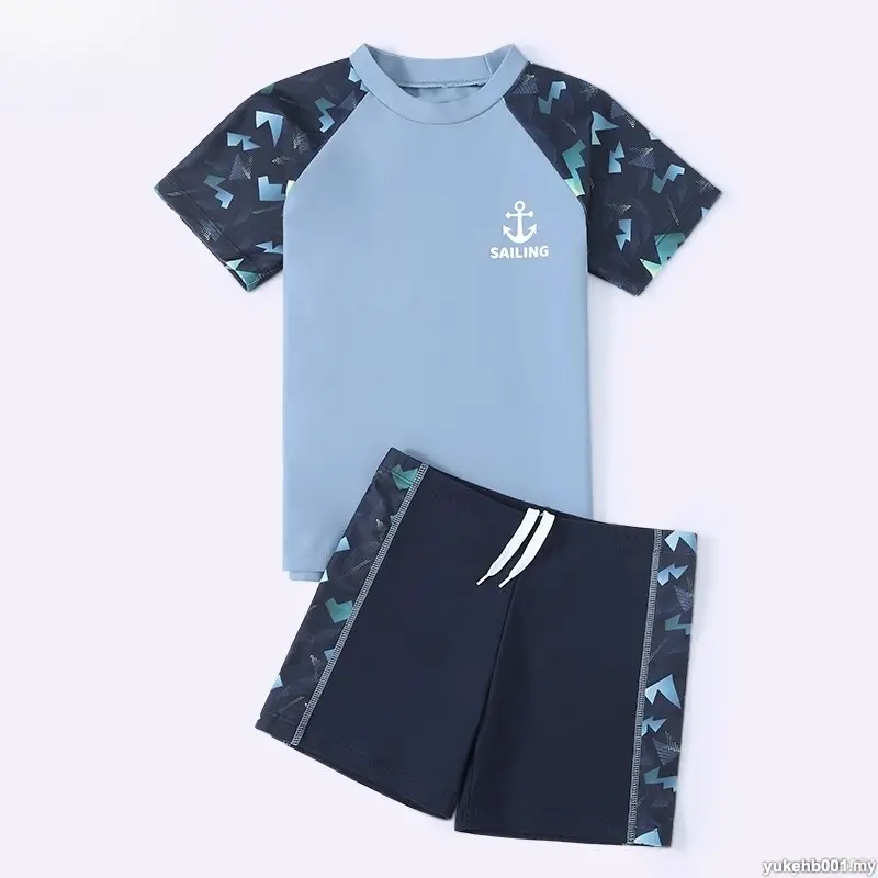 Swimming Suit Kid Boy Fashion Comfort Two Piece Swimming Pool Training Sunscreen Swimsuit