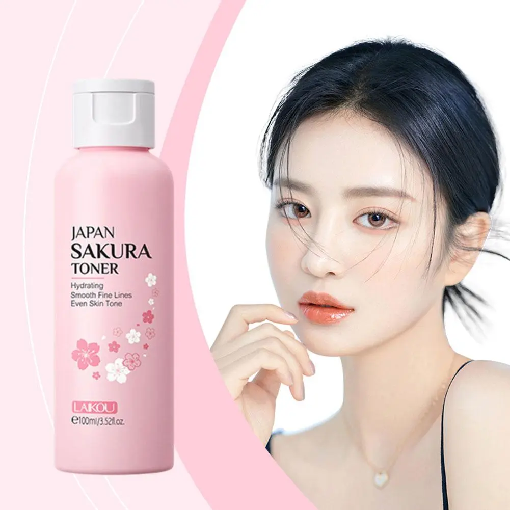 LAIKOU Japan Sakura Toner Hydrating Bright Skin Tone Skin Care Toner 100ml