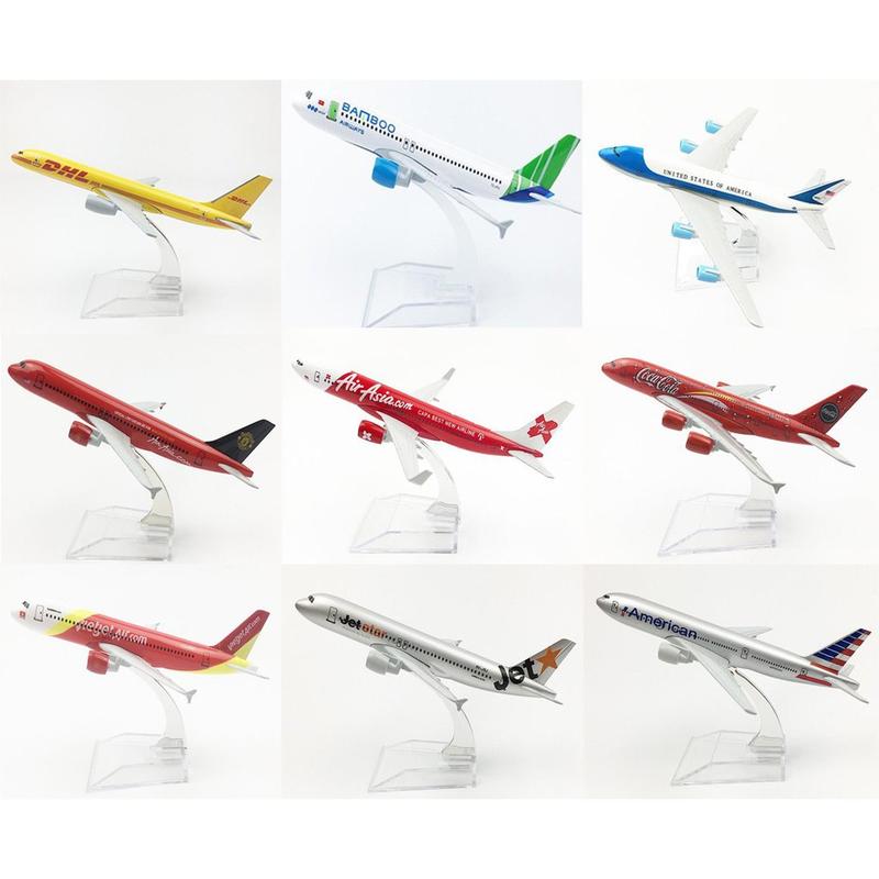 Mô hình máy bay kim loại size 16cm, 20cm Toy Đồ Chơi