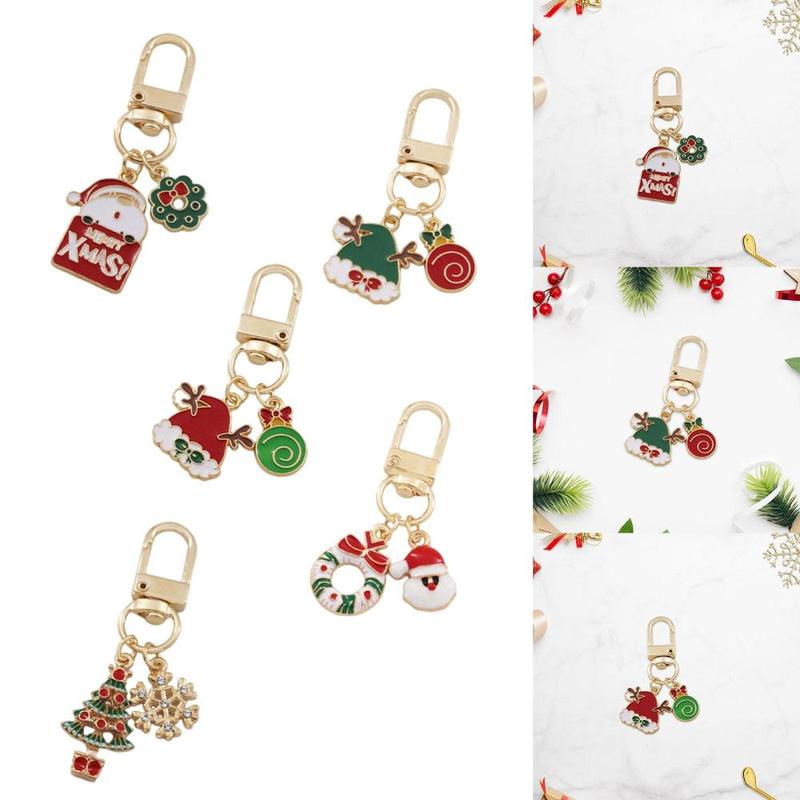 Christmas Keychain Xmas Gift Keyring for Adults Kids Girls Boys Party Supply 3