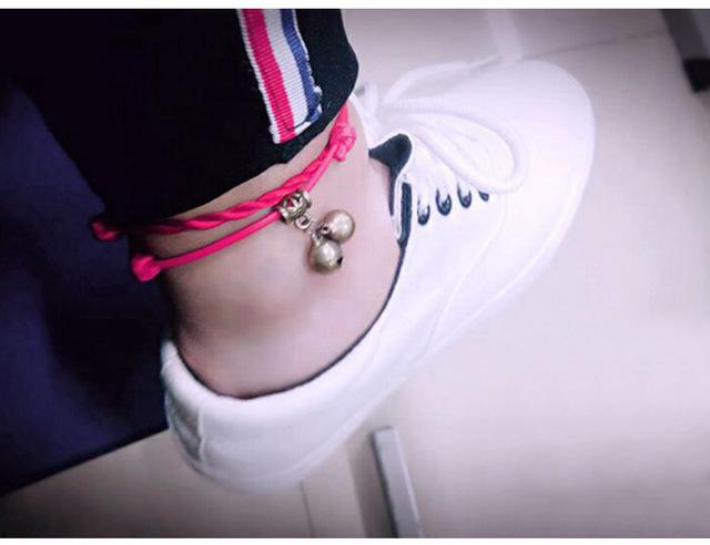 Product Introduction of Charm Bracelet Red Coffee and Black Wax Rope Anklet Barefoot Sandals Accessories Foot ChainAnkles for Women Men Gift 5