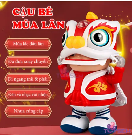 ĐỒ CHƠI EM MÚA LÂN CÓ NHẠC ĐÈN CHẤT LƯƠNG CAO GIÁ RẺ 1