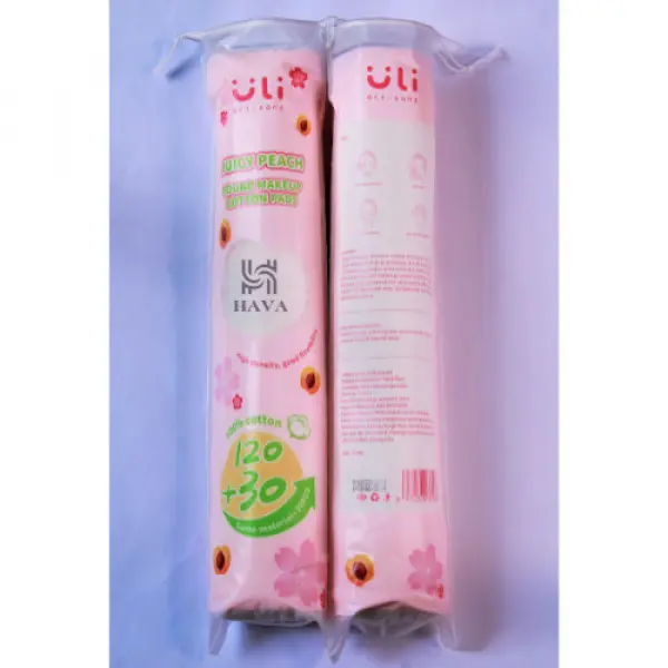 Bông Tẩy Trang Uli Dạng Tròn Juicy Peach Round Makeup Cotton Pad 150 Miếng Mềm Mịn, Dai, Không Kích Ứng Cosmetic 7