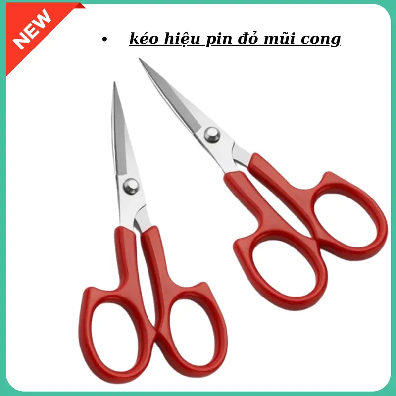 Kéo hiệu pin mũi cong cắt tỉa lông gà, cắt chỉ 1