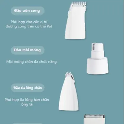 Tông đơ cắt tỉa cho thú cưng 4 trong 1 - cắt tỉa lông chó mèo 6