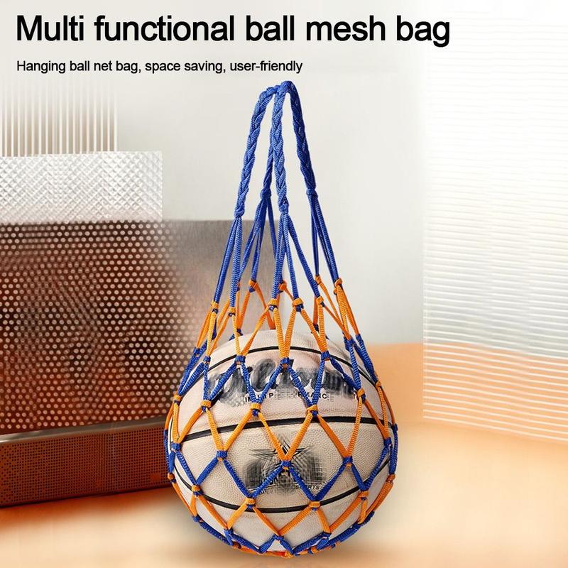 Durable Nylon Nylon Net Bag Weaving Multiple Colors Basketball Carry Bag Ball Pocket Football Balls 5