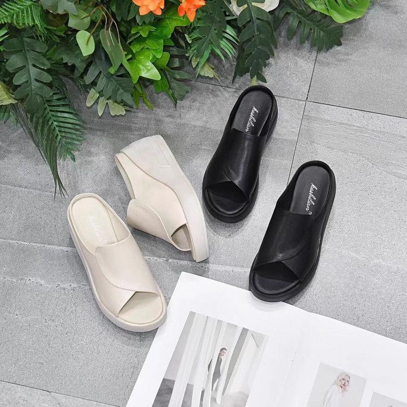 Product Introduction of DÉP DA CAO CẤP HỞ MŨI CAO 7CM Nữ DéP Shoes 2