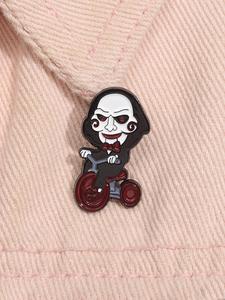 Broche con temática de Halloween, broche de esmalte creativo y aterrador de películas, accesorios de moda para mujeres y hombres, broche versátil y exquisito para regalo de cumpleaños