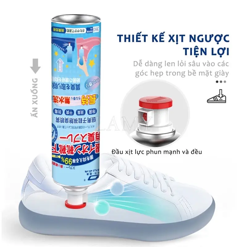 ￼[ Combo 5 chai] Chai Xịt Khử Mùi Giày Dép NaNo Bạc, Xịt Khử Mùi Hôi Chân Nano 260ml Nam 4