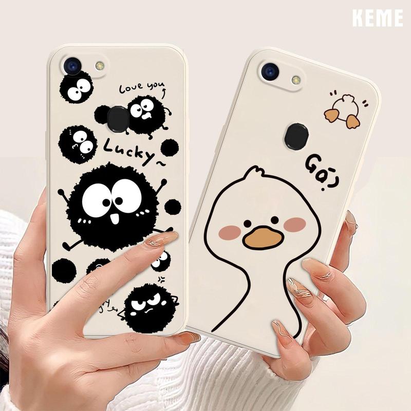 Ốp lưng dùng cho Oppo F5 F5 Youth F7 A79 in hình Lucky Virus và Vịt ngáo ngơ