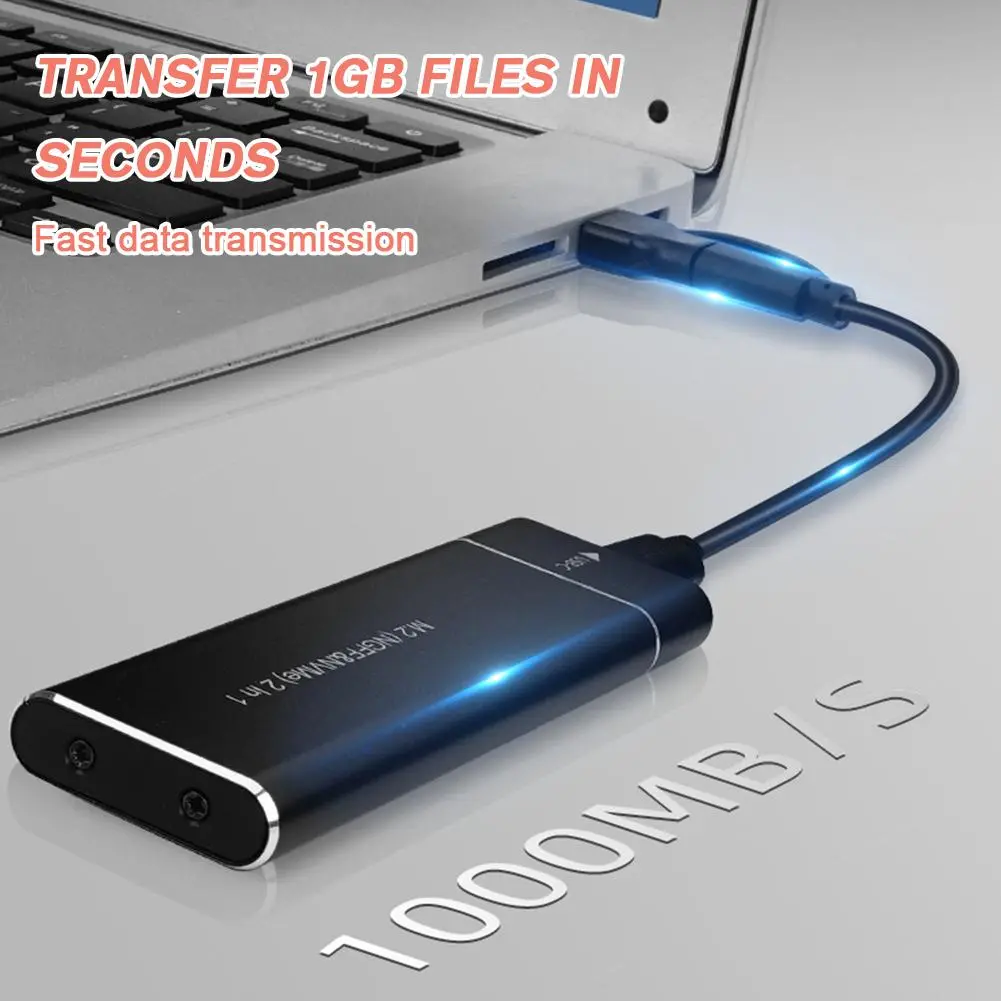 Dual Protocol M2 SSD Case M.2 NVMe SATA SSD Enclosure Adapter 10Gbps USB 3.1 Type C External Enclosure