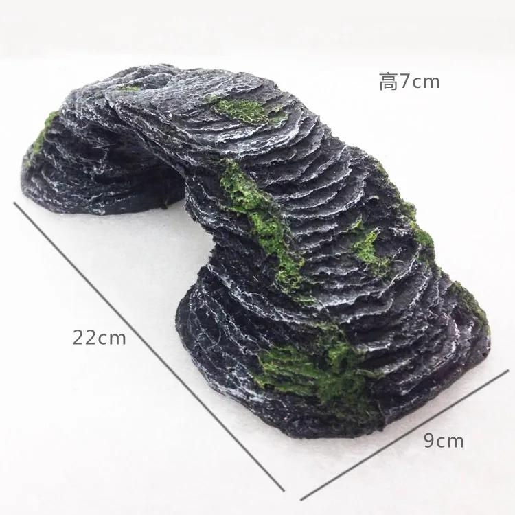 Product Introduction of Turtle sunbathing platform climbing platform Resin crafts Stone bridge Fish tank landscaping Turtle tank decoration Size size 8