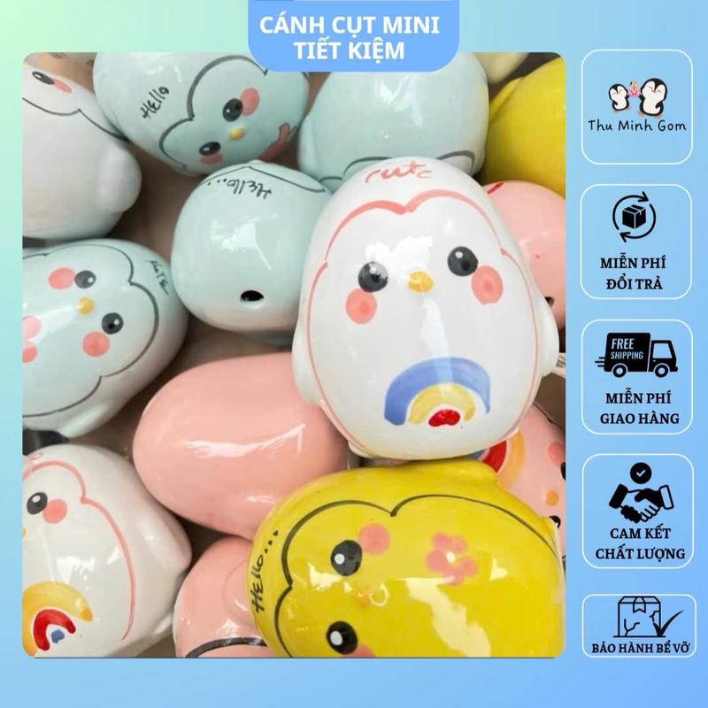 [ lỗ tròn ] chim cánh cụt size mini/ ống heo tiết kiệm hình chim cánh cụt/ heo đất tiết kiệm/ Decor/ lợn đất hình cánh cụt