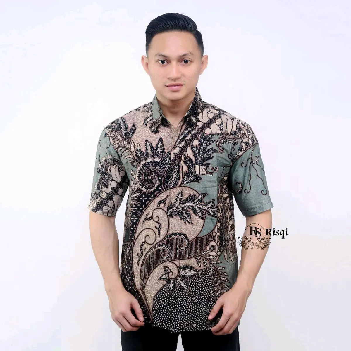 Baju batik pria kemeja batik pria lengan pendek Santai Pekalongan