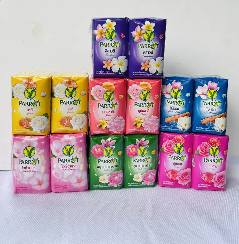 [Date 2028] Xà Phòng Con Vẹt Thái Lan Xà Bông Tắm Parrot (55g x 6 Cục Soap Đủ Màu) 2