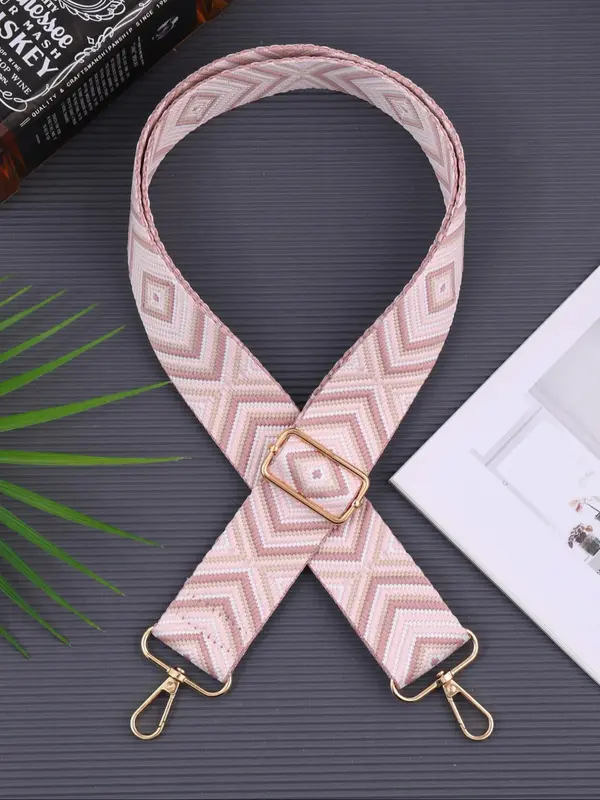 Fashionable Ethnic Pattern Design Bag Strap, Adjustable Shoulder Strap for Travel, Casual Versatile Bag Strap for Women & Men 0