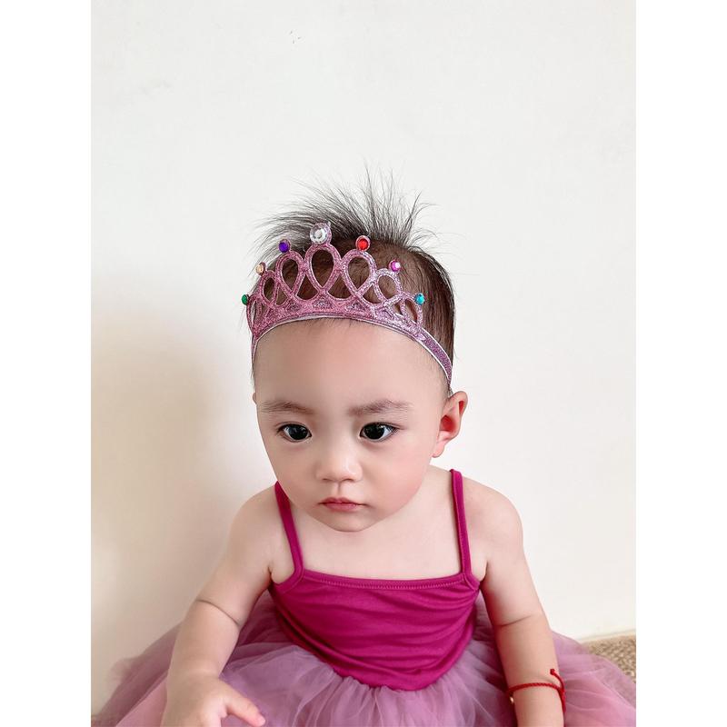 Baby Girl Glittering Crown Baby Headbands Girls Elastic Hair Bands Hair Accessories Princess Headwear 3