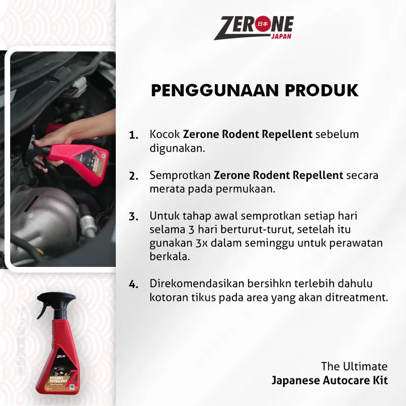 Zerone Rodent Repellent 465 ml - Pengusir Tikus Spray Rumah Kantor Dapur Gudang 1