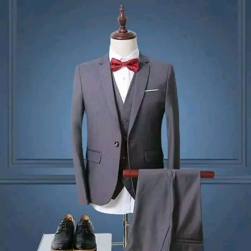 Setelan 3 in 1 Jas Formal Pria / Set Jas Celana Rompi Pria Setrip 0