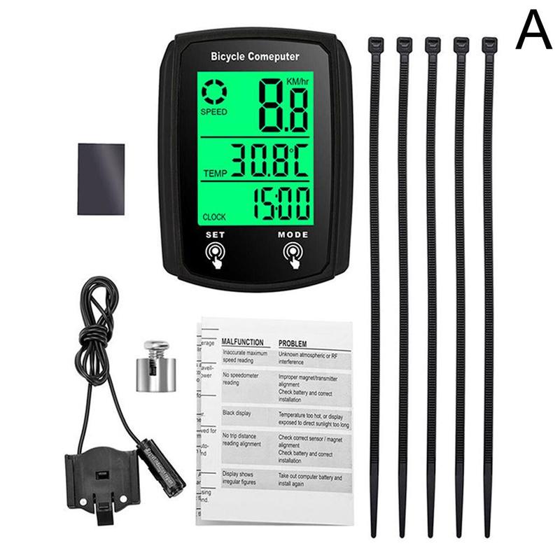 Product Introduction of Bicycle Speedometer Odometer Set Waterproof Wired LCD Digital With Backlight Cycle Computer Cycling Bike Tool Outdoor 23