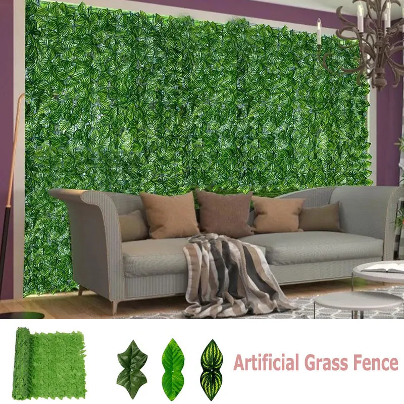 Artificial Wall Plant Wall Grass Use For Indoor & Outdoor Garden Fence  Faux Ivy Leaf Garden Fence Screen Home Fence Garden Home Decor