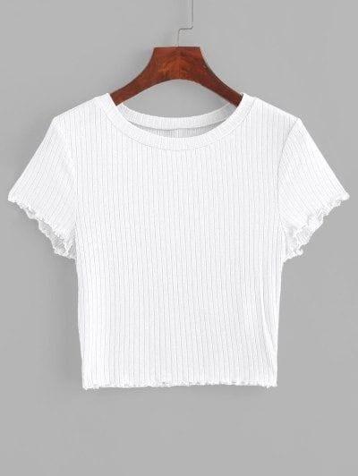 Product Introduction of Atasan Crop Top // Lengan Pendek // material rib knit // Melar Wanita Polos Baju Kaos 3