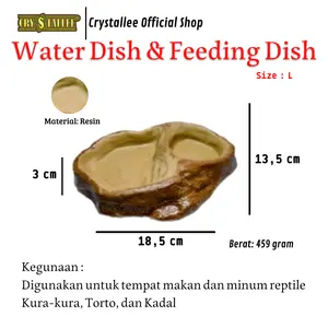 CRYSTALLEE TEMPAT MAKAN MINUM 2IN1 REPTIL II WATER DISH AND FEEDING DISH