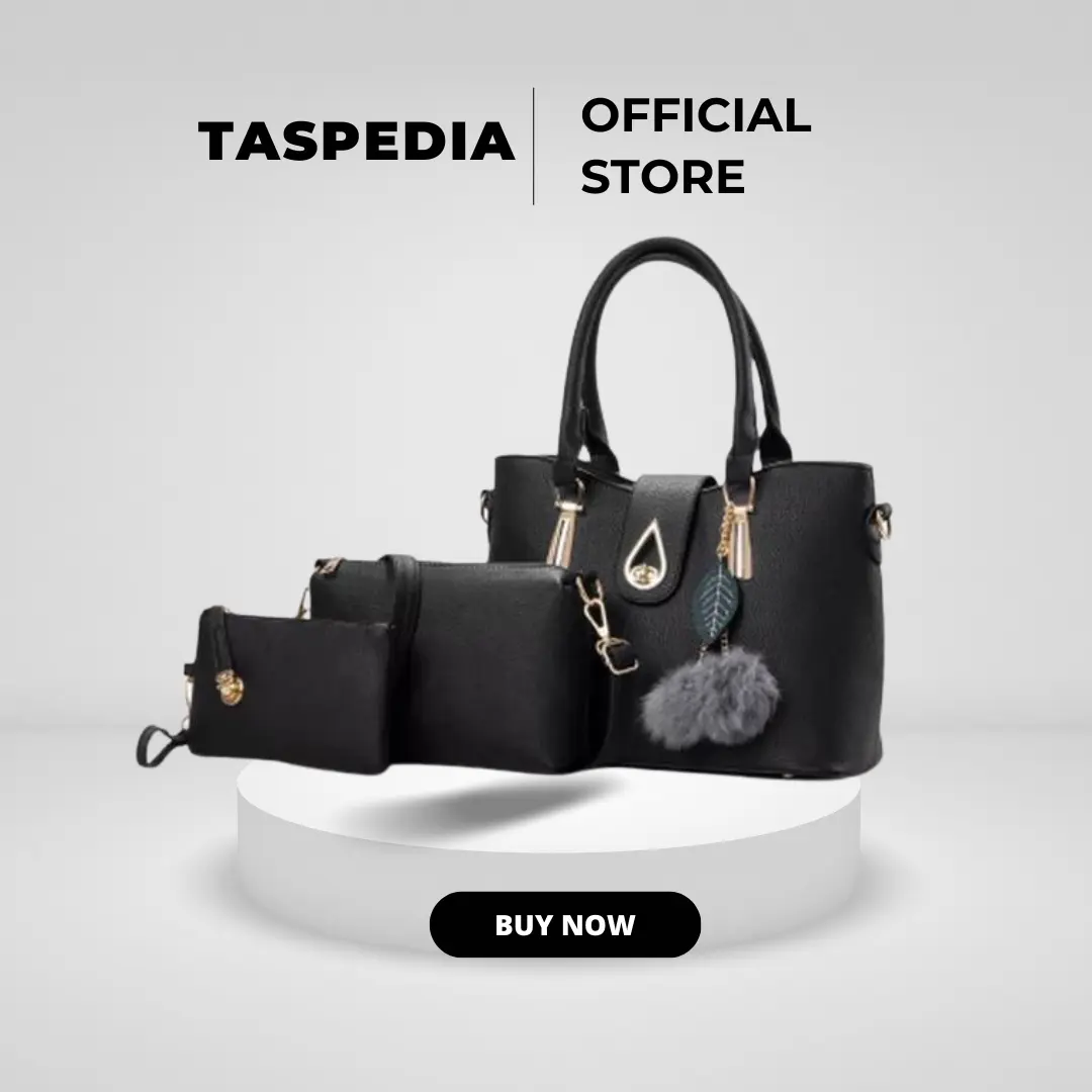 Tas Selempang Wanita Ibu Kondangan Pengajian 3in1 Murah Meriah Bahan Sintetis Multifungsi Kapasitas Besar Kulit Tote Cewek Totebag